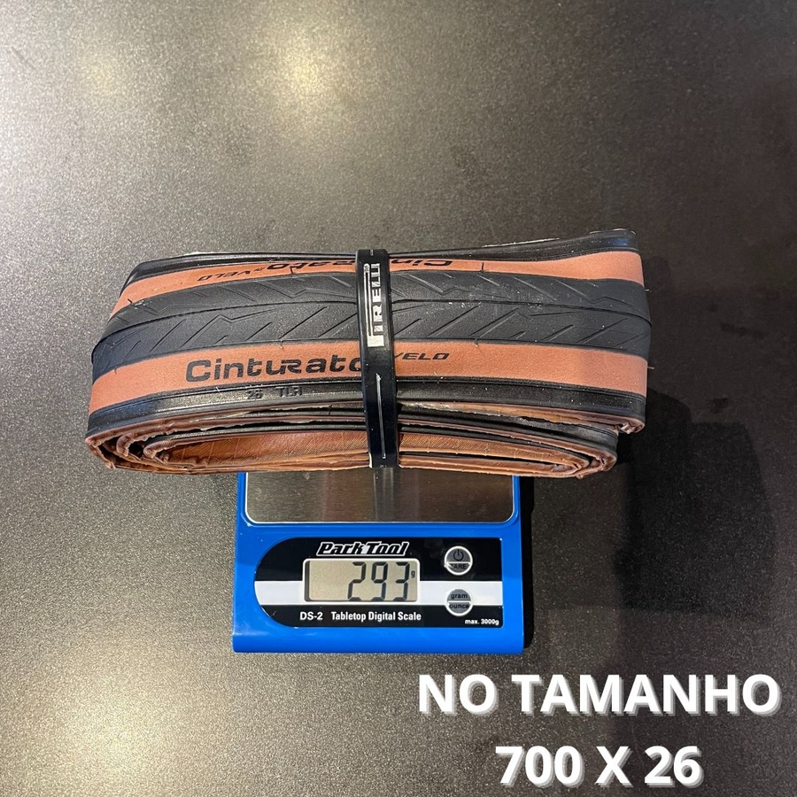 Pneu Speed Pirelli Cinturato Velo Clássico Tubeless Faixa Bege