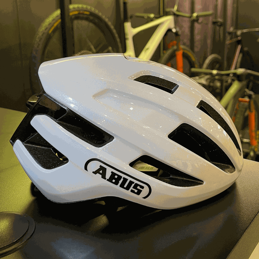 Capacete Abus Powerdome Branco Brilhante