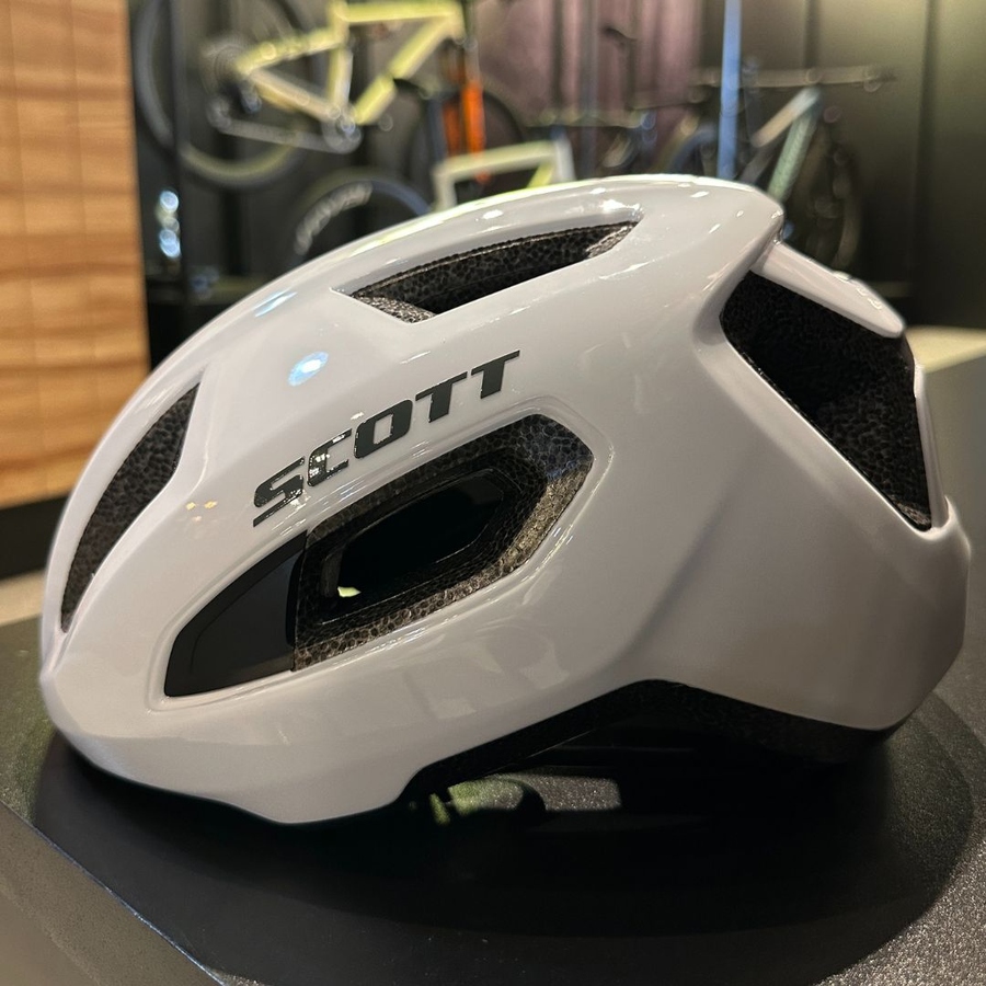 Capacete Scott Supra Branco Brilhante