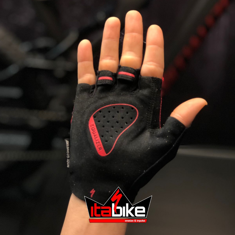 Luva Specialized Dedo Curto BG Grail Feminina Vermelha