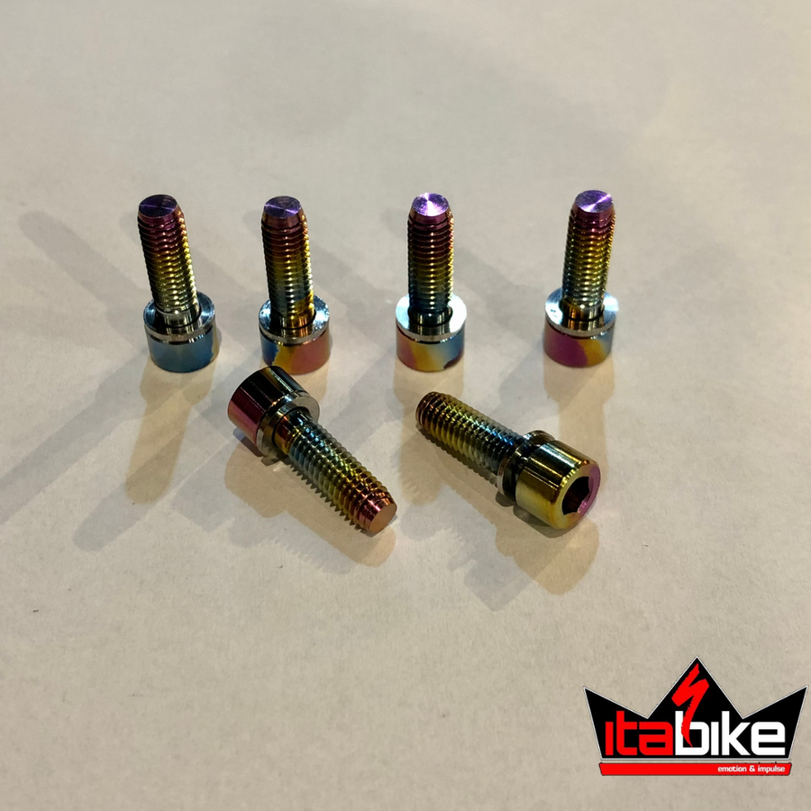 Parafuso em Titânio Para Avanço/Mesa e Guidão Rainbow (6 Parafusos)