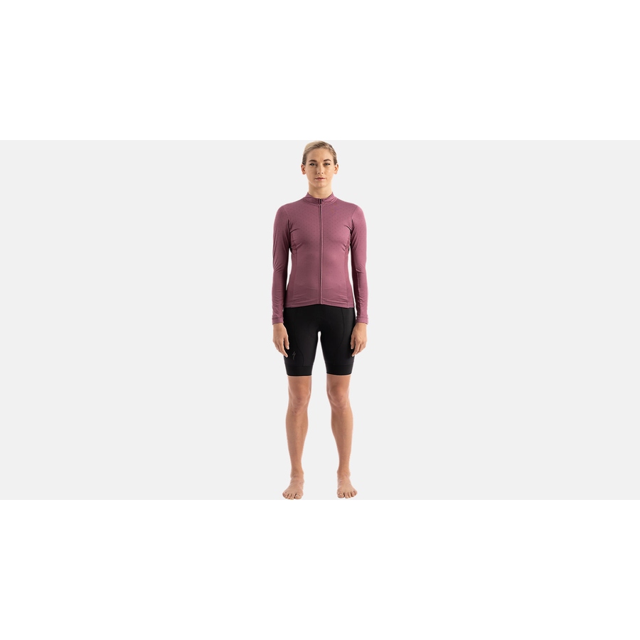Camisa Original Specialized RBX Manga Longa Feminina Vinho