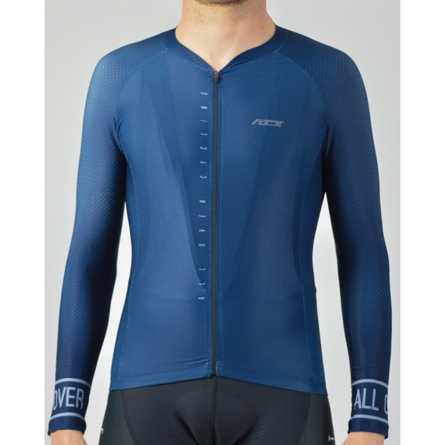 Camisa All Over Manga Longa Masculina Coleção Pro Azul e Cinza