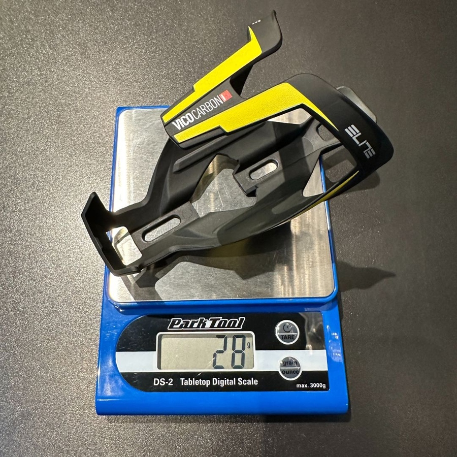 Suporte de Garrafa Elite Vico Carbon Preto e Amarelo