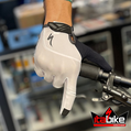 Luva Specialized Dedo Longo Dual GEL Masculina Branca