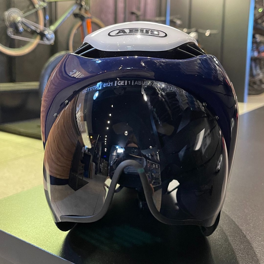 Capacete Abus GameChanger TT Movistar Azul
