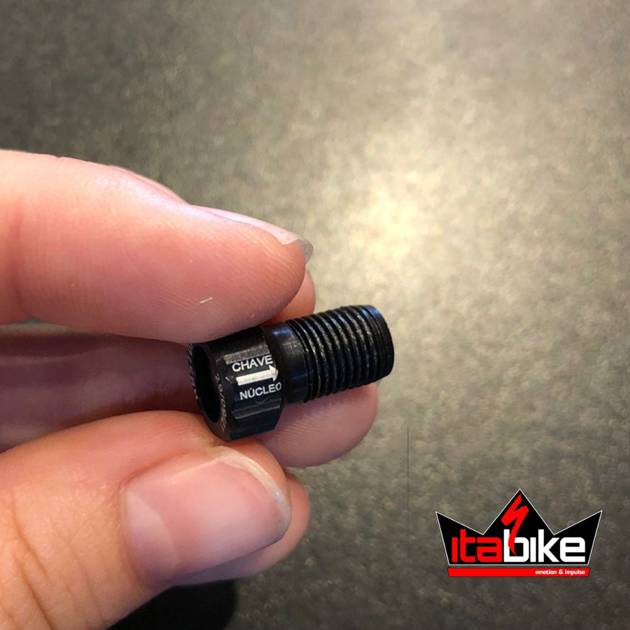 Adaptador De Válvula com Chave Removedor de Núcleo Válvula Presta Preto