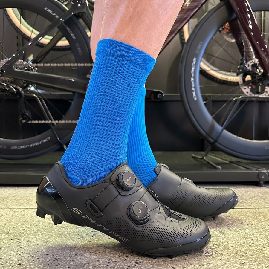 Meia S-Phyre Cano Alto Azul Clara