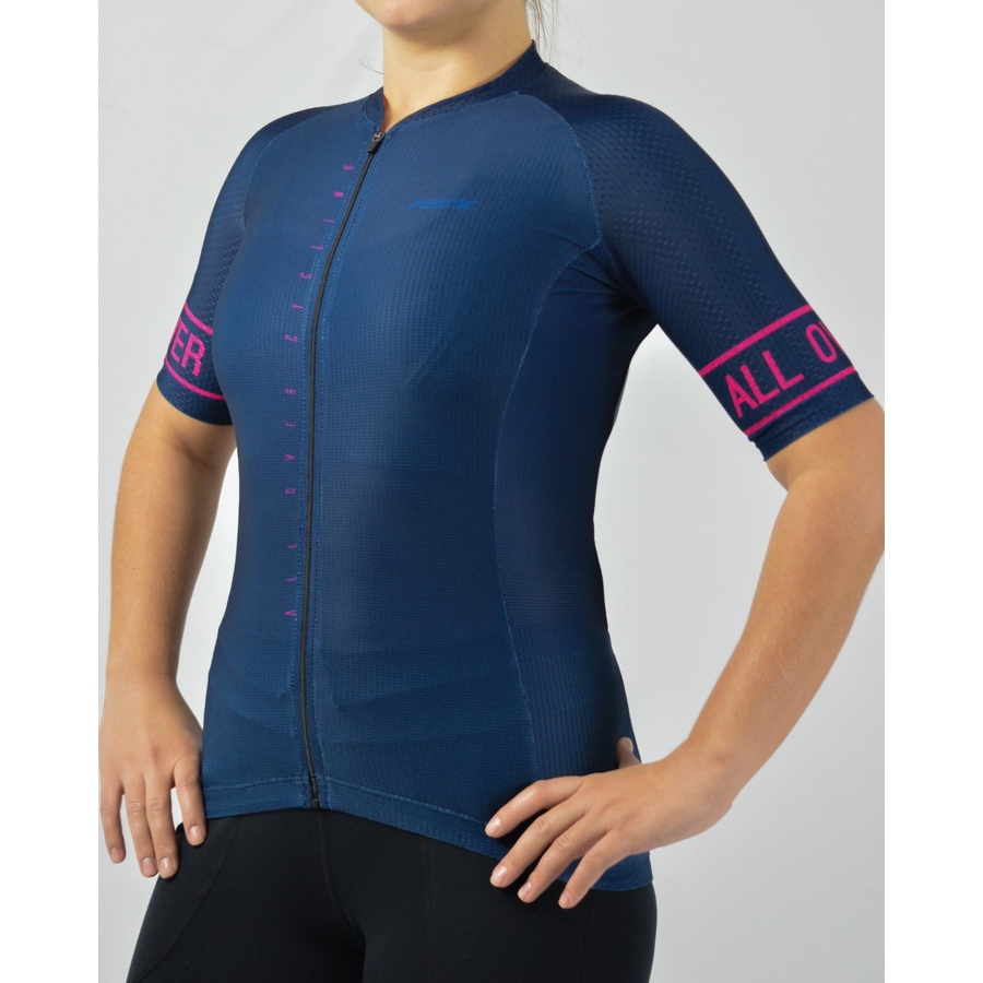 Camisa All Over Feminina Coleção Pro Azul e Rosa