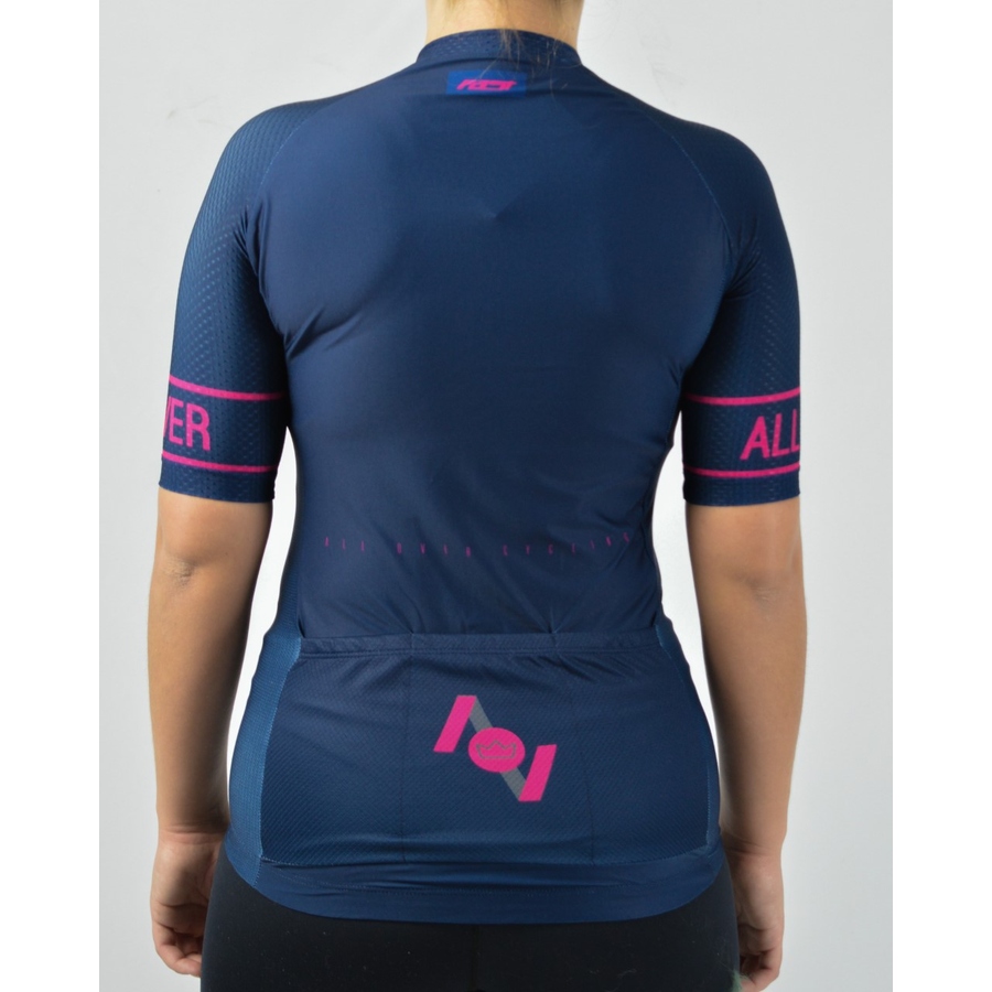 Camisa All Over Feminina Coleção Pro Azul e Rosa