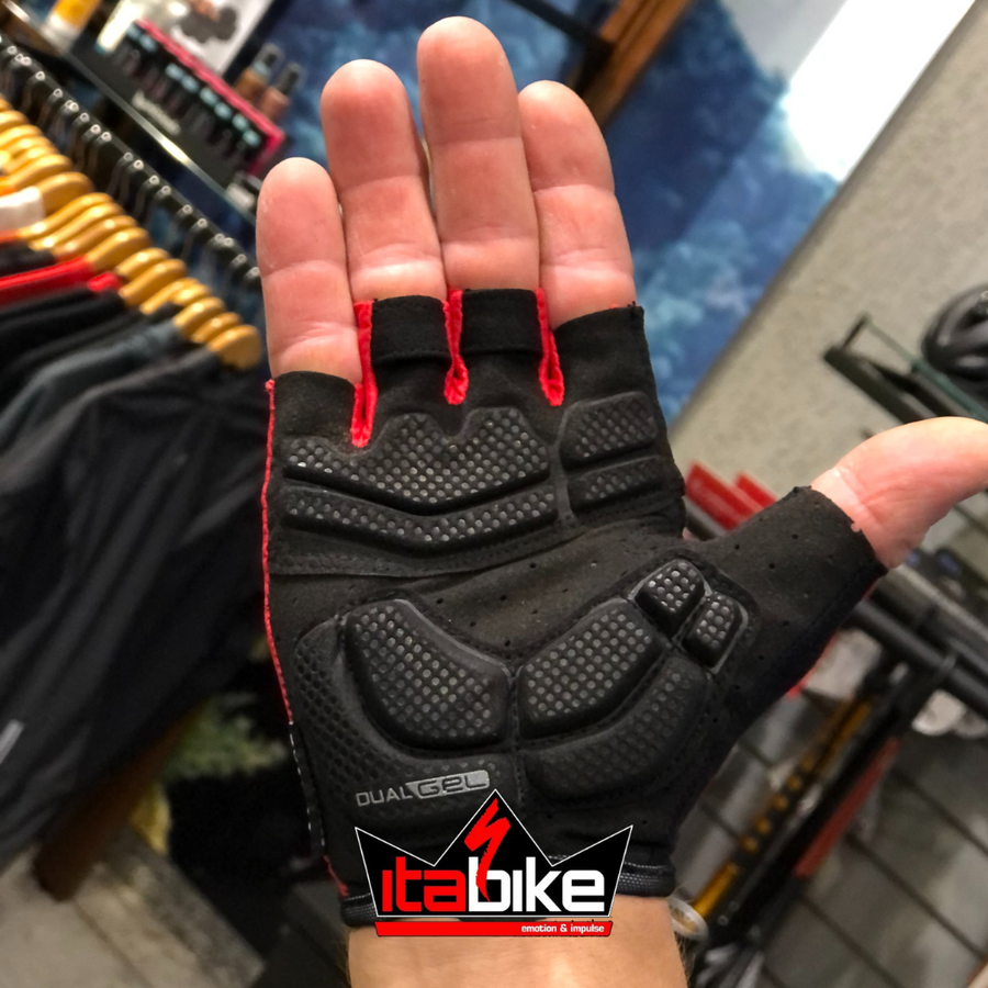 Luva Specialized Dedo Curto Dual Gel Masculina Vermelha