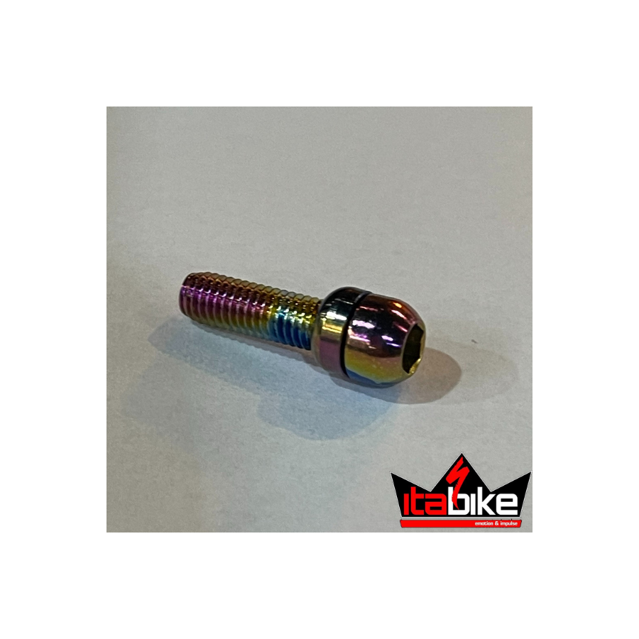 Parafuso em Titânio Para Abraçadeiras Specialized Cabeça e Encosto Redondo Rainbow