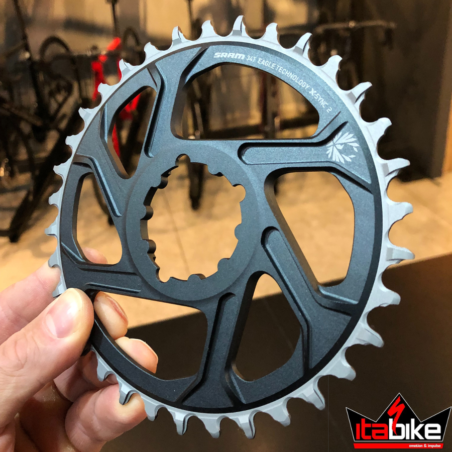 Coroa Sram Original X-Sync 2 Eagle Boost 3MM Direct Mount Preta e Cinza