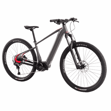 Bicicleta Elétrica Oggi Big Wheel 8.3 Cinza e Vermelha