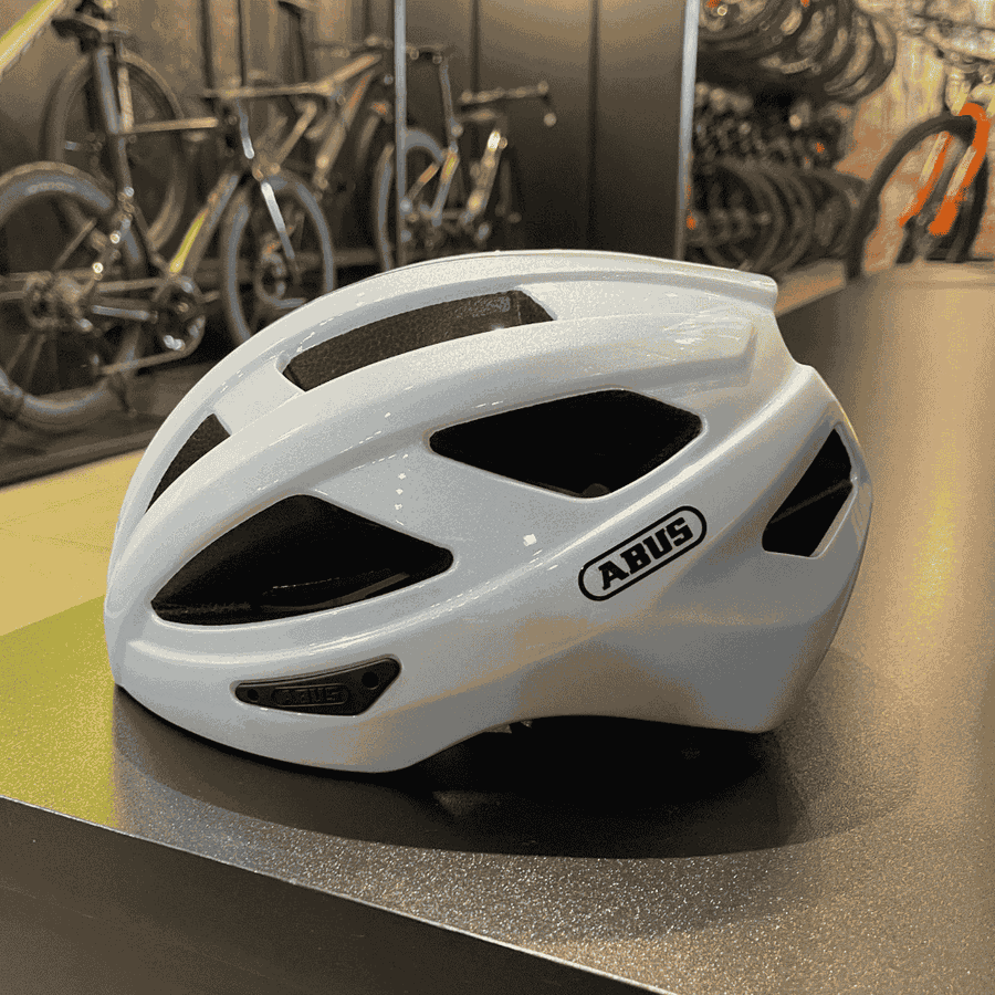 Capacete Abus Macator Branco Brilhante