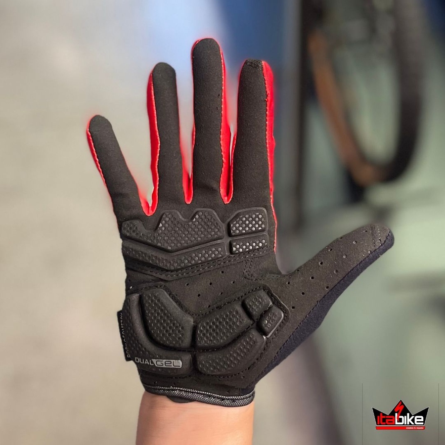 Luva Specialized Dedo Longo BG Dual Gel Feminina Vermelha