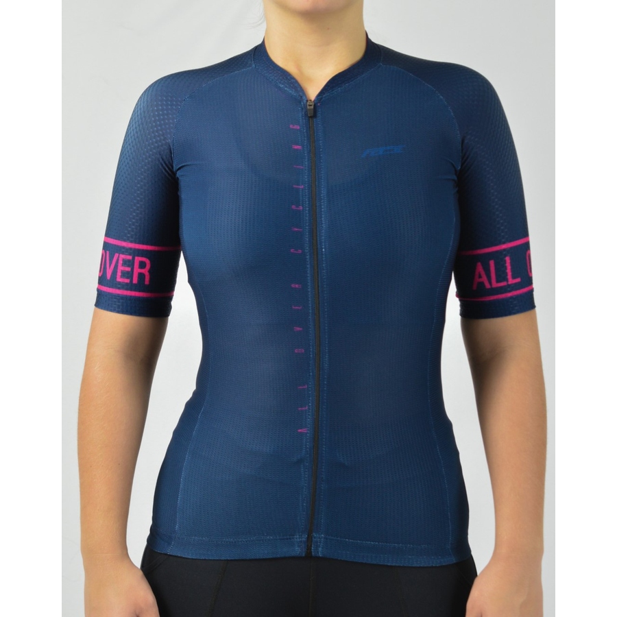 Camisa All Over Feminina Coleção Pro Azul e Rosa