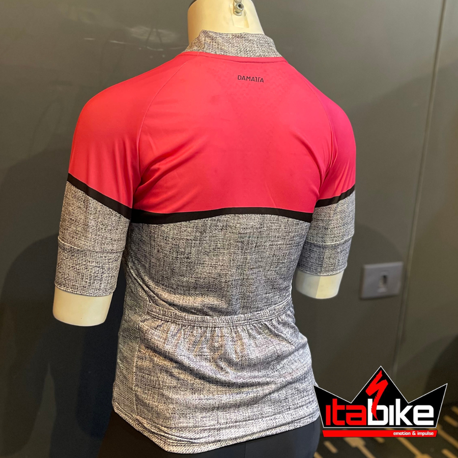 Camisa Damatta Bike Retro Cinza e Rosa