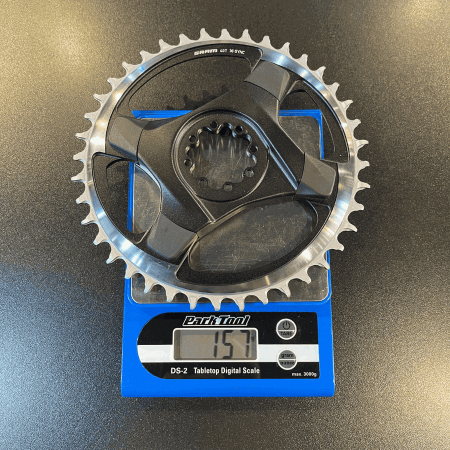 Coroa Sram Original X-Sync de 8 Parafusos com 107 BCD Preta e Prata