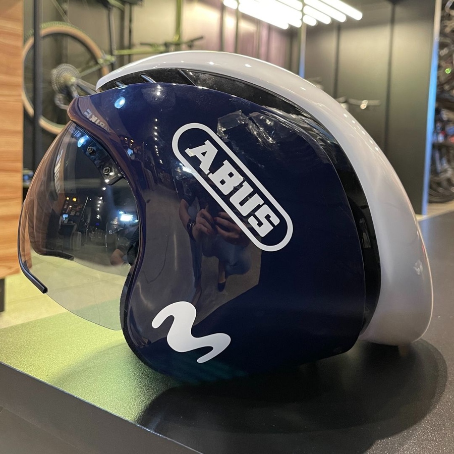 Capacete Abus GameChanger TT Movistar Azul